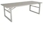 Brafab Vevi Tisch 230x95cm, Aluminium khaki