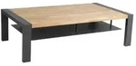 Brafab Amesdale Loungetisch 140x80x41cm, Gestell anthrazit, Tischplatte Teakholz