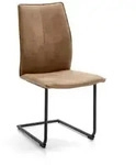 Niehoff Capri Schwingstuhl Gestell schwarz, Bezug Aberdeen schlamm