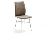 Niehoff Capri Design-Stuhl Gestell Edelstahl Stativ, Bezug Aberdeen stone