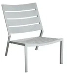 Brafab Delia Loungesessel, Aluminium hellgrau, stapelbar