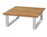 Zebra Belvedere Lounge Kaffeetisch 76x76cm Tischplatte Teak
