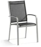 Sieger Meran Stapelsessel Aluminium graphit