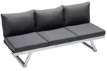 Sieger Auckland Daybed, Aluminium graphit inkl. Polster grau 204x72x81cm