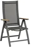 Zebra Fly Klappsessel graphite, Armlehnen Teak