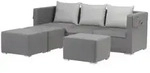 Zebra Jack Lounge Set Textil mit Kissen und Schutzhaube
