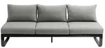 Zebra Fly Lounge 3-Sitzer Aluminium graphite B:207 x T 70 x H: 82 cm