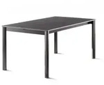 Sieger Exclusiv-Ausziehtisch 165-225-285x95cm, Alu eisengrau Vivodur Tischplatte