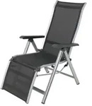 MWH Kedline Relax-Sessel Silber, klappbar, verstellbar