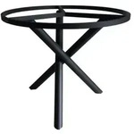 Zebra Mikado Rundrohr Tischgestell Aluminium Graphite ohne Tischplatte
