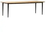 Zebra Spider Aluminium-Gartentisch graphite 210x90cm aus Teak-Tischplatte