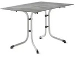 Sieger Klapptisch Polytec Beton hell 120x80cm, Gestell graphit