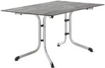 Sieger Klapptisch Polytec Beton hell 140x90cm, Gestell graphit