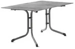 Sieger Klapptisch Polytec Beton hell 140x90cm, Gestell eisengrau