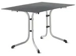 Sieger Klapptisch Polytec Schiefer anthrazit 120x80cm, Gestell graphit