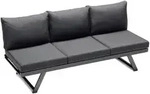 Sieger Auckland Daybed, Aluminium eisengrau - inkl. Polster grau 204x89cm