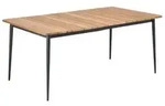 Niehoff Luna Tisch 160x95cm, Gestell Aluminium anthrazit, Tischplatte Teak natur
