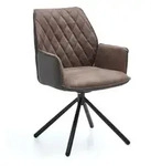 Niehoff Bahamas Drehstuhl, Gestell schwarz, Polster stone grey