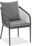 Niehoff Pino Designstuhl anthrazit, Gestell Aluminium anthrazit, inkl. Kissen,