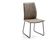 Niehoff Capri Design-Stuhl Gestell schwarz, Bezug Aberdeen stone