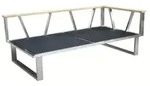 Zebra Belvedere Lounge 2-Sitzer, Armlehne rechts Rahmen Edelstahl - ohne...