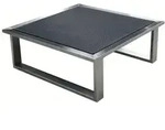 Zebra Belvedere Lounge Hocker Rahmen Edelstahl - ohne Polster 73,5 cm x 73,5 cm x 28