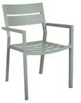 Brafab Delia Armlehnstuhl, Aluminium Dusty green stapelbar