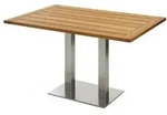 Niehoff Bistro Tisch rechteckig 120x81cm, Teak ge&ouml;lt