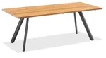 Niehoff Noah Tisch 200x95cm, Stativprofil Aluminium anthrazit, Teak geb&uuml;rstet