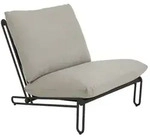 Brafab Blixt Loungesessel Aluminium schwarz, Cley beige