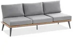 Niehoff Serra 3-Sitzer Sofa inkl. Kissen, beids. verstellb. Liegefunktion, 218x81cm