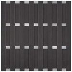 GroJa DIY WPC-Zaun Bausatz 180x180 anthrazit - Querriegel silber