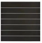 GrojaSolid Grande Premium BPC Steckzaun-Set 180x180cm schwarz co-extrudiert- Rahmen