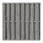 Natura Bohlenzaun Kiefer kdi grau 180x180cm