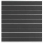 Elephant Steckzaun Modular EVO 200 WPC steingrau 180x195cm Leiste Silber