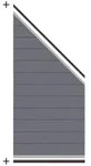 System WPC Zaunfeld-Set anthrazit 2820 - 184-94x89cm