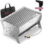 Ovicue L Kompaktgrill mobiler Steck Gasgrill und Holzkohlegrill f&uuml;r flexibles...