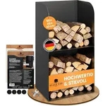 BLACK OAK Kaminholzregal Yosemite schwarz bis 200kg - 80 &times; 40 &times; 30 cm