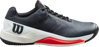 Wilson WRS329440-42-2, Wilson Rush Pro 4.0 Clay/Padel Black/White/Poppy, 42 2/3