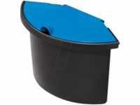 HELIT H61060-93 - Abfalleinsatz schwarz mit Deckel für Papierkorb, 2 Liter