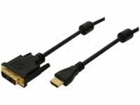 LOGILINK CH0004 - HDMI/DVI Kabel, 2x Ferrit, bidirektional, 1080p, 2 m