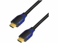 LOGILINK CH0067 - HDMI A Stk. > HDMI A Stk., 4K@60 Hz, schw./blau, 15 m