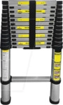 EAXUS 79710 - Teleskopleiter aus Alu, bis 3,8 m, max. 150 Kg
