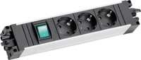 BACH 906.18803 - STEP ALU 3xCEE7/3, 1x Schalter f&uuml;r Steckdosen und Ausgang