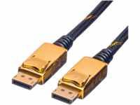 ROLINE 11045649 - DisplayPort Kabel, DP 1.2 Stecker, 4K@60 Hz, 10,0 m, gold