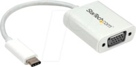ST CDP2VGAW - Adapter USB Typ-C auf VGA, WUXGA / 1080p, wei&szlig;