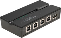 DELOCK 11493 - USB 2.0 Switch 4 Port, 4x USB-B zu 1x USB-A