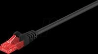 GOOBAY 95255 - Cat.6 U/UTP Patchkabel, CCA, schwarz, 0,25 m