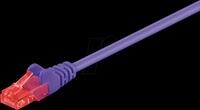 GOOBAY 95256 - Cat.6 U/UTP Patchkabel, CCA, violett, 0,25 m
