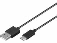 GOOBAY 45735 - Sync- & Ladekabel, USB-A -> USB-C™, 1,0 m, schwarz